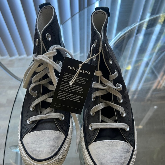 Charli XCX: Converse Black High-Top Sneakers - Picture 1 of 4